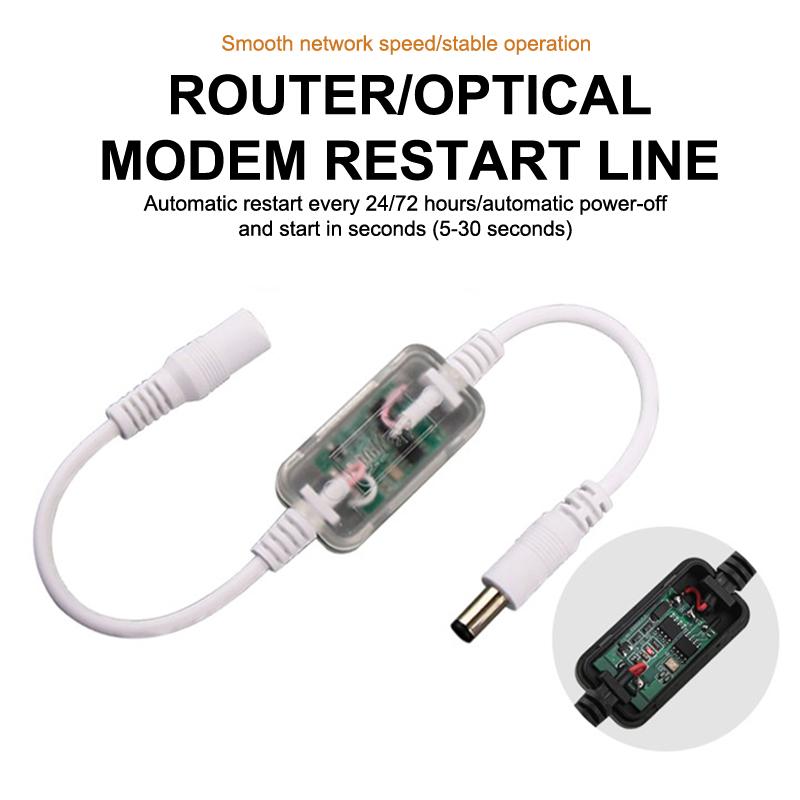 Automatyczny Kabel Zasilający do Restartu Routera Modemu 24 72 Godziny Cykl Automatyczny Szybki Restart Dla Domowego Biura Stabilne Działanie Sieci