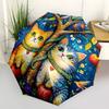 1pc Auto-Folding Umbrella with 3-Fold Design, 8-Bone Iron Frame, Perfect for Festivals, Travel, Daily Use, and Gifts!B052
