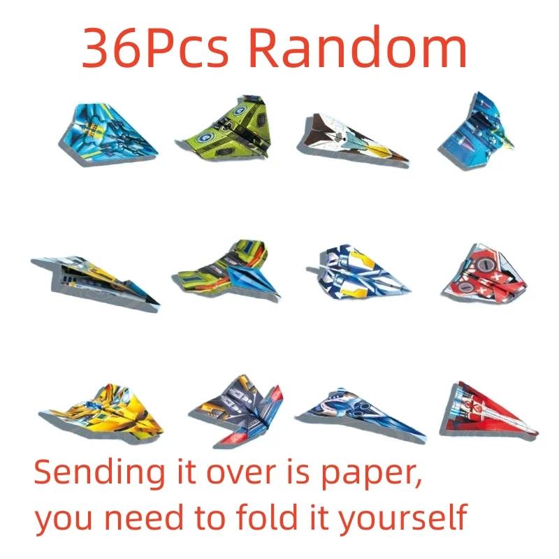 36pcs Children Creative Origami Paper Planes Folding Diy Parent-child Full Color Handicraft Toy Aircraft Educational Toy