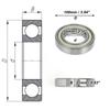 Motoforti 6211ZZ Deep Groove Ball Bearings P6 55x100x21mm Lubricated Bearings Double Metal Seal Scooter Skateboard Wheel