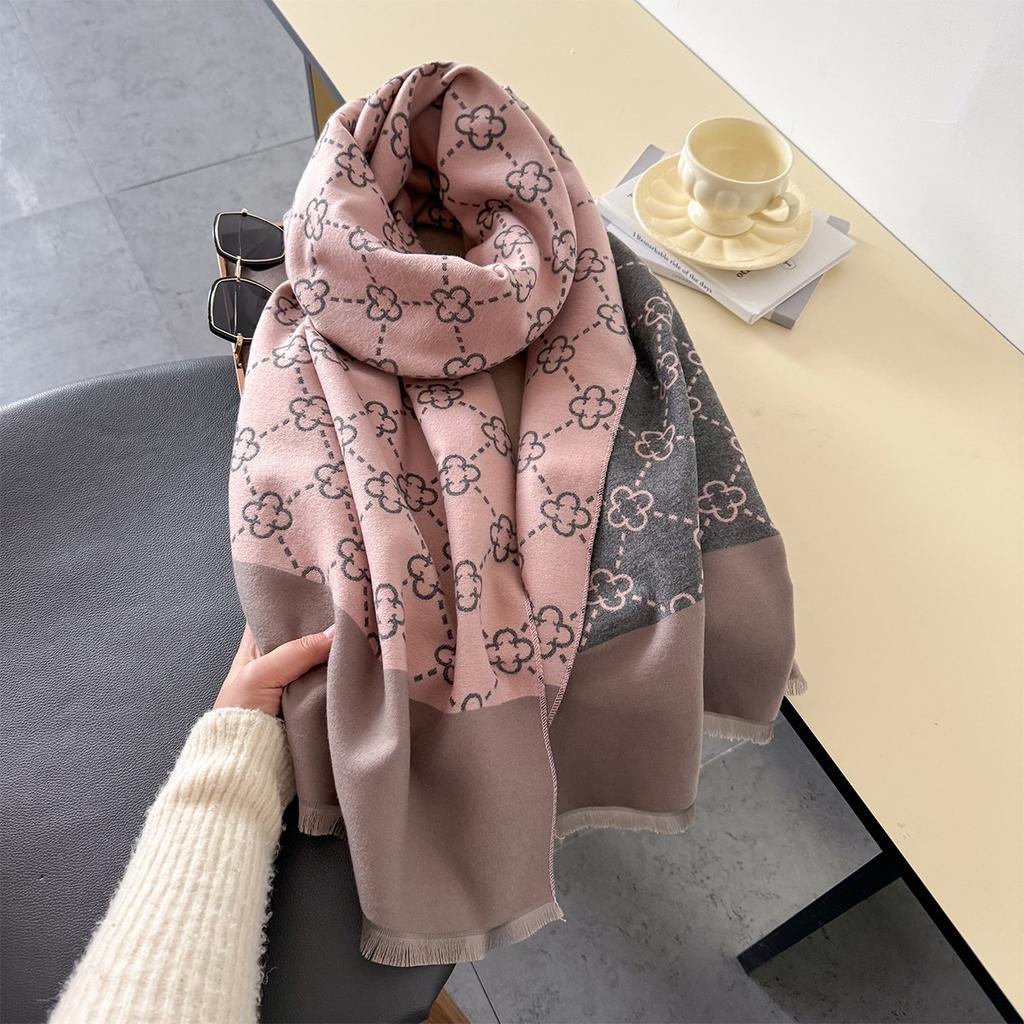 Winter Warm Cashmere Scarf For Women Luxury Pashmina Blanket Thick Shawl Wrap Neckerchief Fashion Bufanda Echarpe Poncho