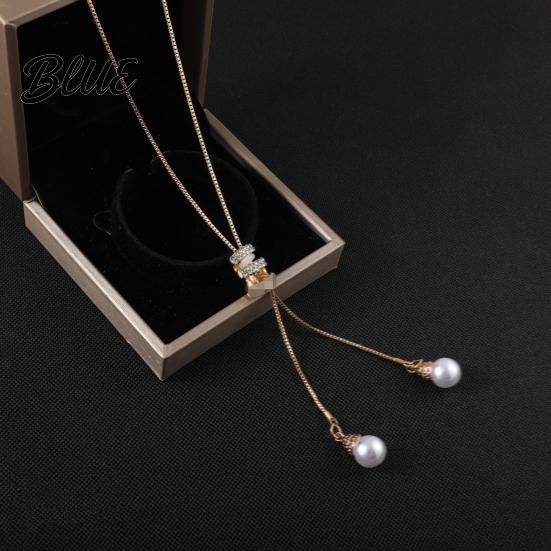 Extended Chain Necklace Adjustable Long Pendant with Extender Minimalist Alloy