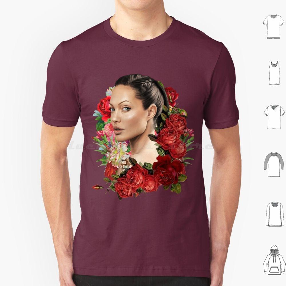 Angelina Jolie T Shirt Cotton Men Women DIY Print Angelina Jolie No Digital Art Cinema Hollywood Tie Star Brangelina Tomb Raider