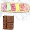 6 Grid Small Waffle Rectangle Chocolate Bar Silicone Candy Mold Trays