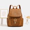 Retro Printed Backpack Women'S Simple Casual Large Capacity Backpack Commuter Travel Student School Bag