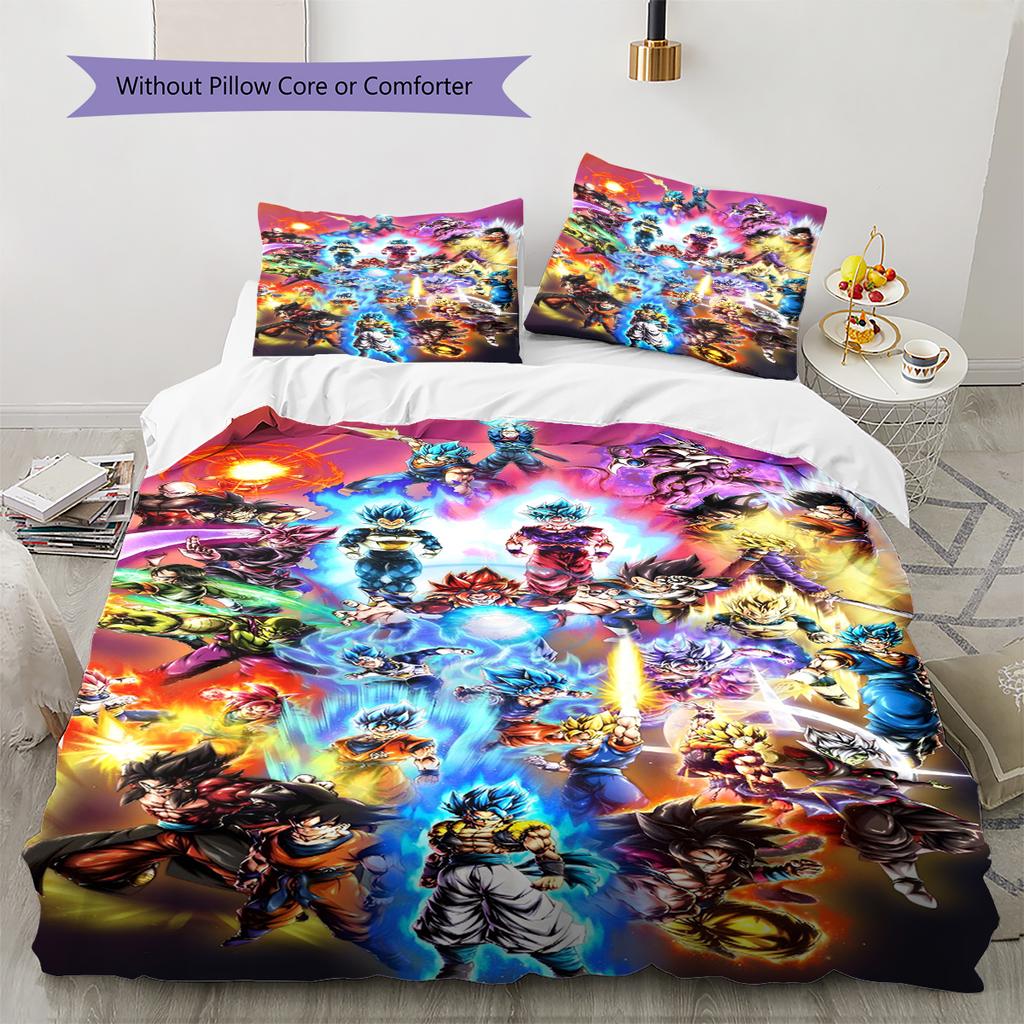 Cartoon Pattern Bedding Quilt Set Quilt Cover Pillowcase Home Decoration Birthday Gift (1 * Duvet Cover + 2 * Pillowcase, Without Core)