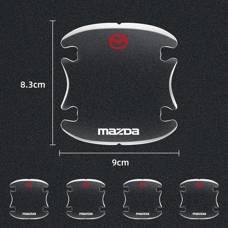 4PC Car Goods Door Bowl Handle Protector Film Stickers For Mazda 3 Alexa CX4 CX5 CX8 2 3 6 DJ BL BM GJ CX-5 CX5 CX-3 CX3 CX9 CX7