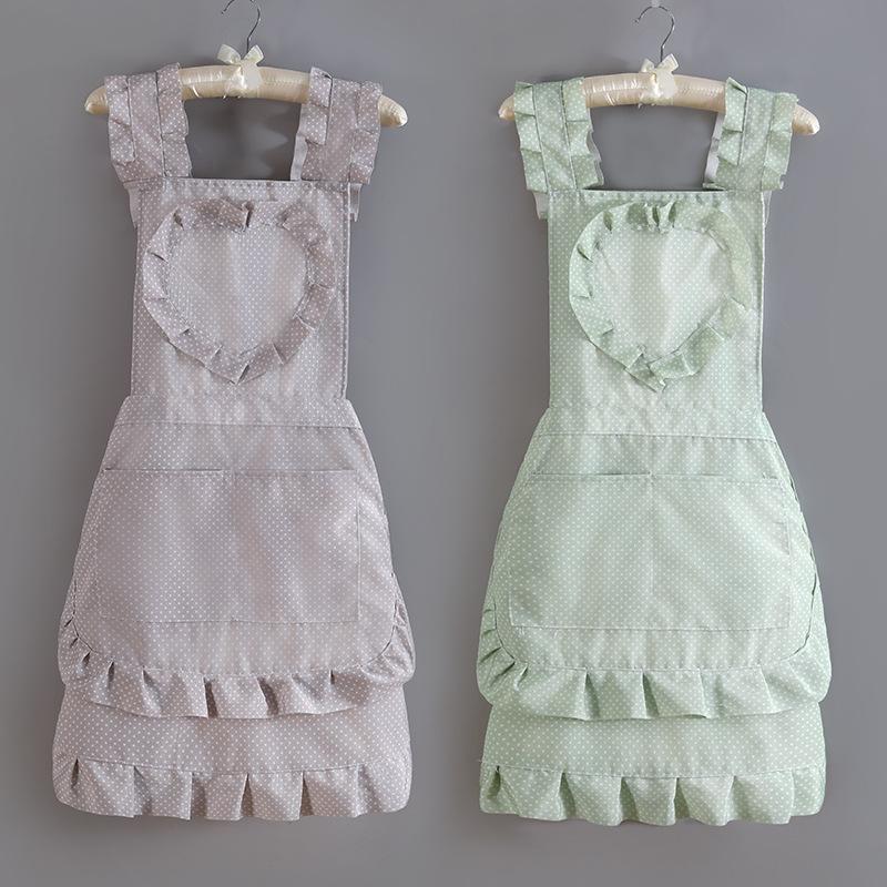 Cute Fashionable Princess Dress Apron Women’s New Korean Trend Kitchen Cooking Apron Breathable Anti-Stain Work Wear