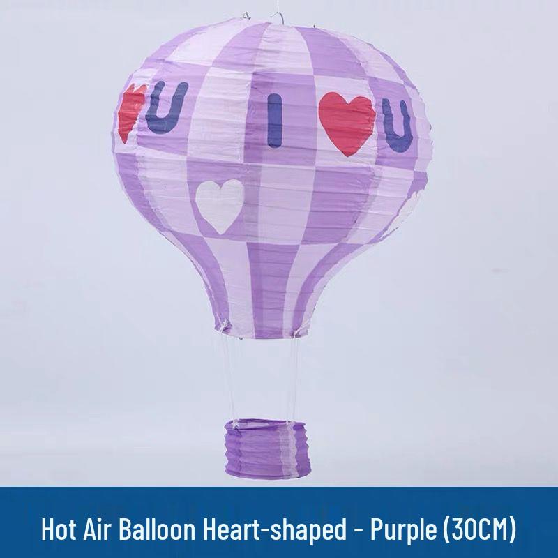 Back-to-School, Mid-Autumn Festival, National Day Hanging Hot Air Balloon Paper Lantern for Ceiling Decoration