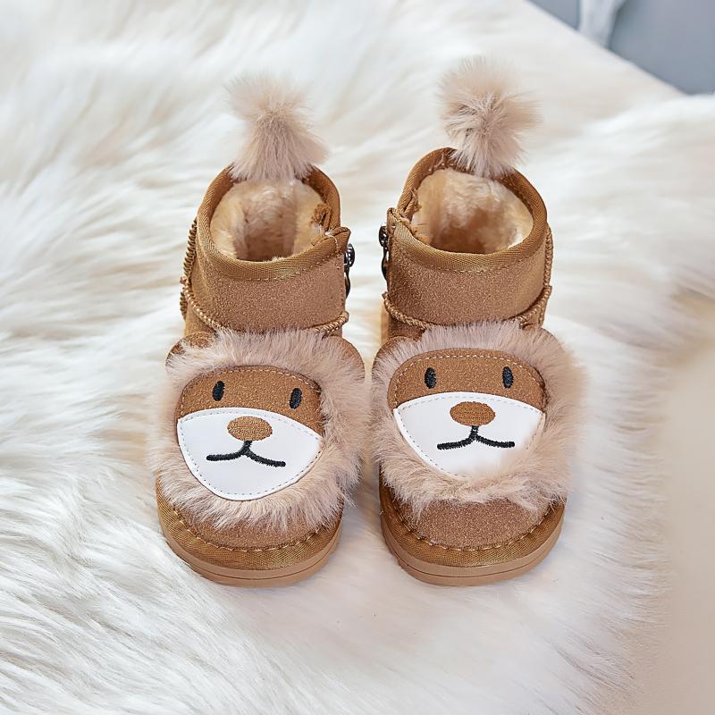 New Children's Snow Boot Soft Fluffy Girl Winter Boots Warm Outdoor Plush Versatile Kids Boots for Boys Cute Embroidered Fashion