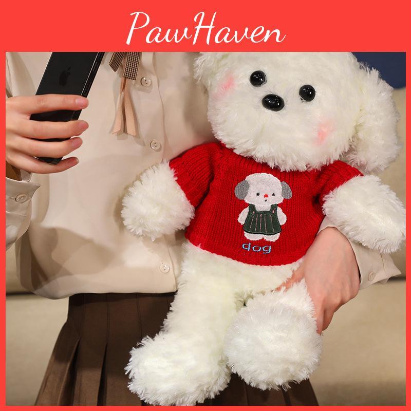 Bear Teddy Stuffed Toy Girl Birthday Gift Cartoon Cute Sweater Dog Figure Action