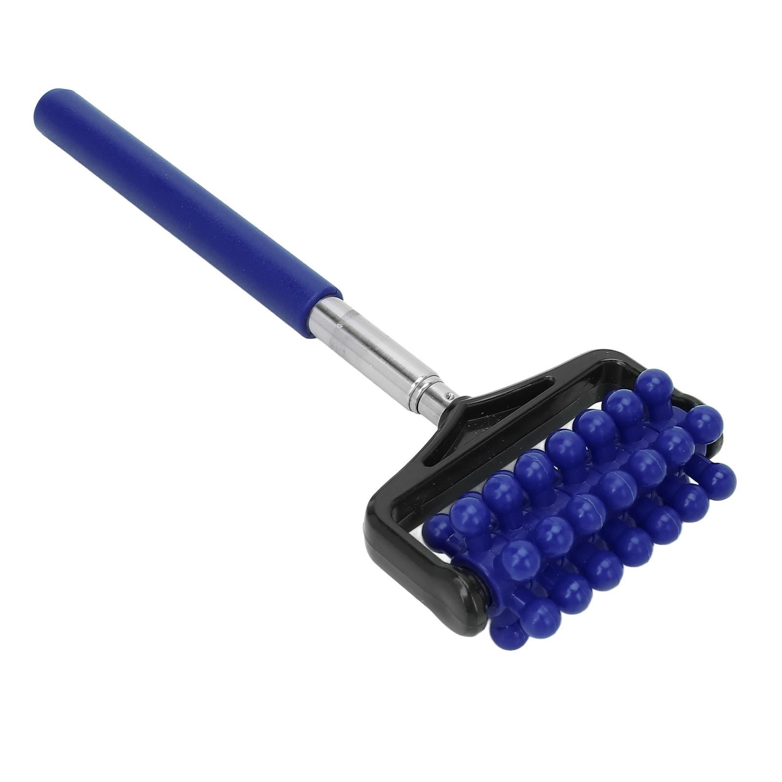 

Массажный роликовый массажер для спины для мужчин и женщин, бытовой телескопический роликовый массажер темно-синий