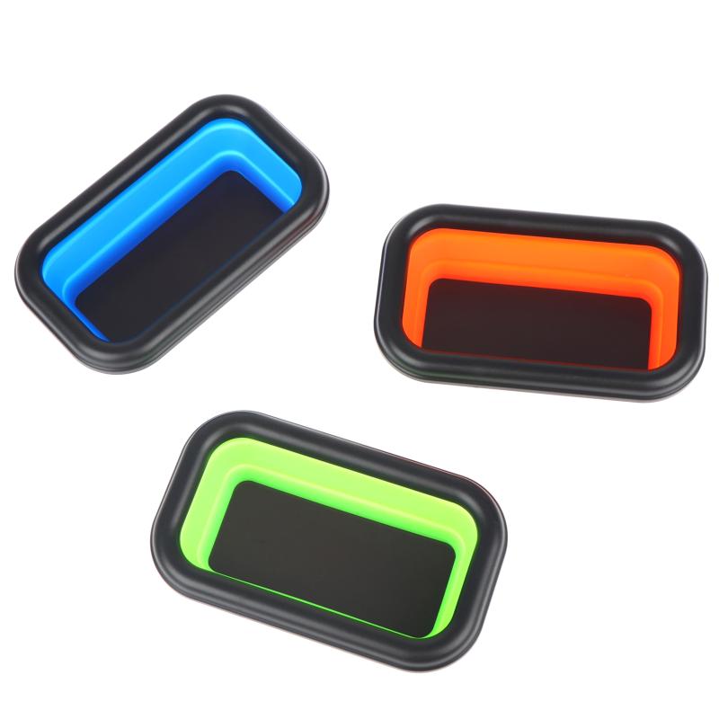 Anti Slip Foldable Silicone Magnetic Parts Tray Portable Hardware Wrench Organizer for Garage Work Car Repair Tasks