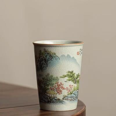 Ru Kiln Master Cup Household Ceramic Teacup Personal Special Opening Single Cup Coke Cup Kung Fu Tea Set Single Tea Bowl
