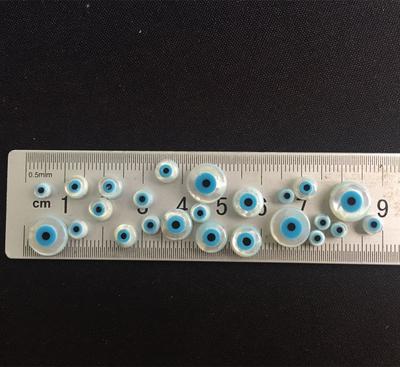 10 Stück/Packung 4/5/6/8/10/15MM Nazar Amulett Natürliche Perle Muschel Augen Perlen Schmuckzubehör DIY Für Armband Halskette Schmuckherstellung