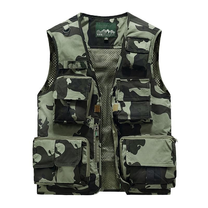 Men's Quick-Dry Multi-Pocket Vest for Fishing, Outdoor Work, Photography, and More - Plus Size Available