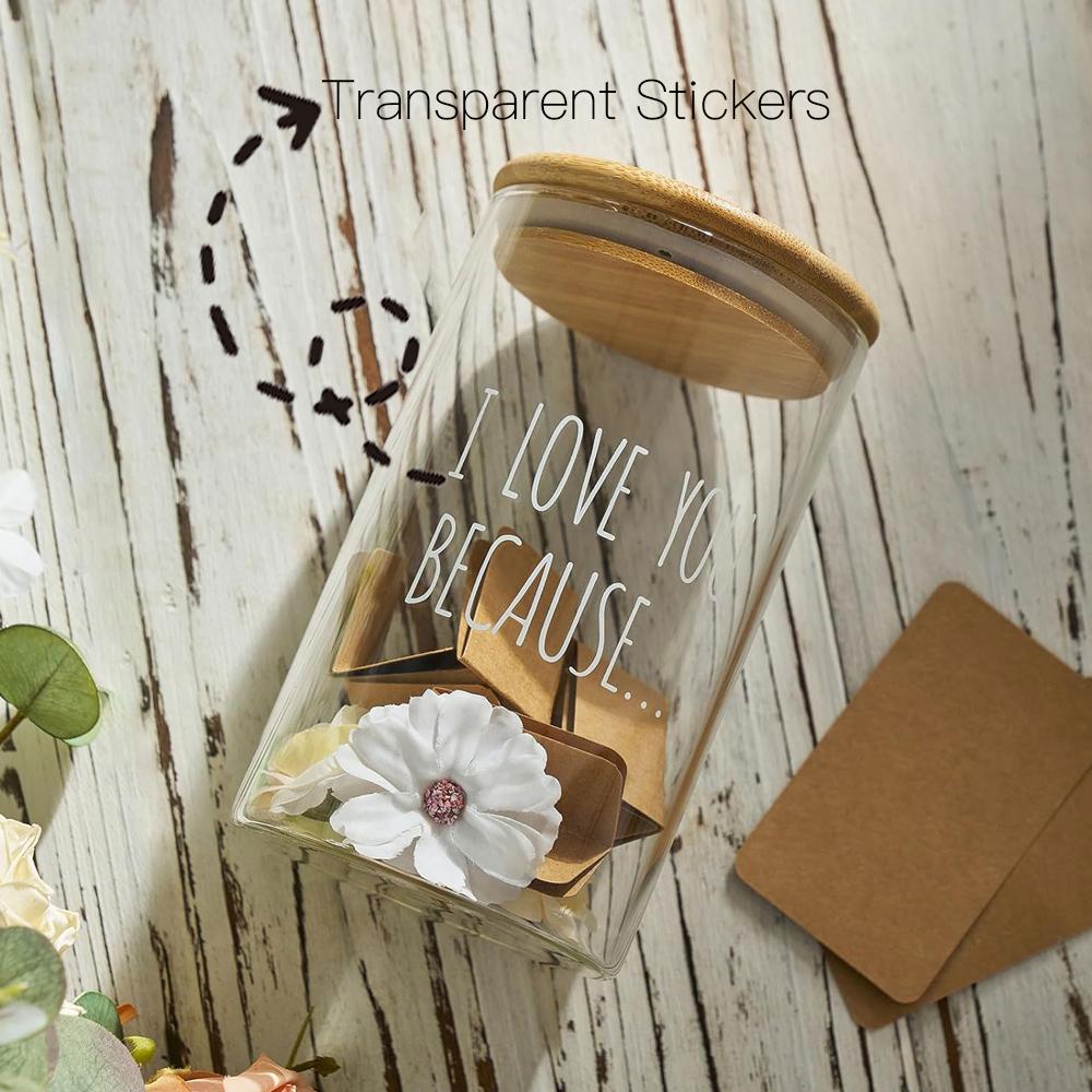 50 Blank Love Notes Memory Jar, Anniversary Birthday Gifts for Boyfriend Girlfriend Husband Wife Mom Dad Friends, Couple Gifts
