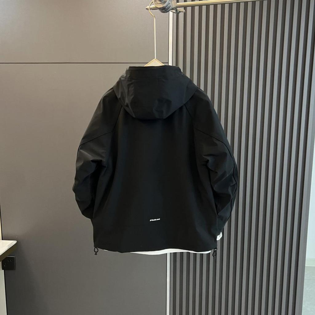 Spring Autumn Men's Casual Hoodie Jaet Outdoor Faion Simple Color Workwear Coat Youth Ular Stand Fit