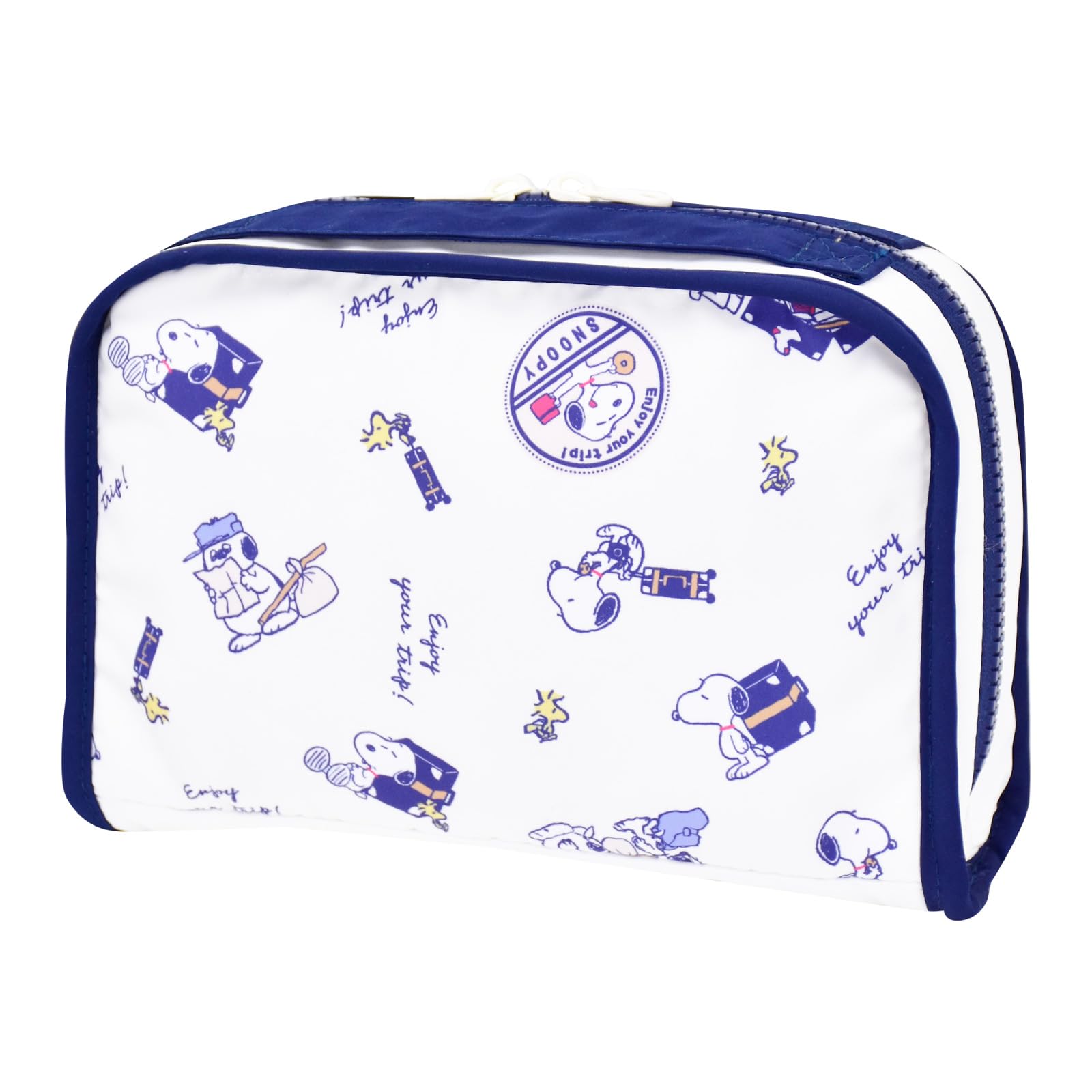 Large Capacity Pouch with Multiple Compartments, Enjoy Your Trip, Snoopy SPMS-174