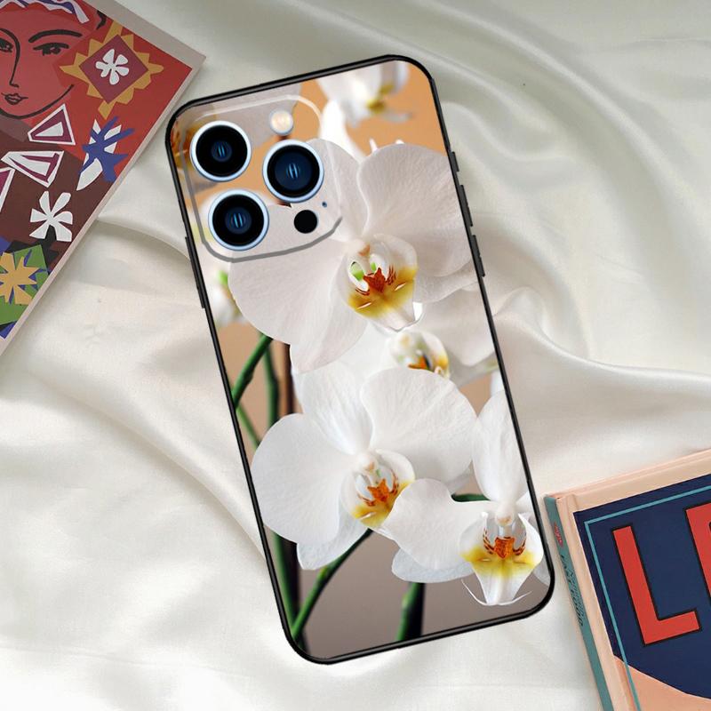 Orchid Flowers Colorful Phone Case For iPhone 17 16 15 13 12 11 14 Pro Max 16 Plus 12 13 Mini 16e 17 Air Funda Cover