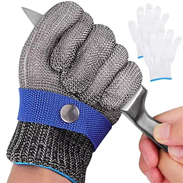 Stainless Steel Gloves Chainmail Gardening Butcher Slaughter Steel Mesh Anti-Cut Resistant S