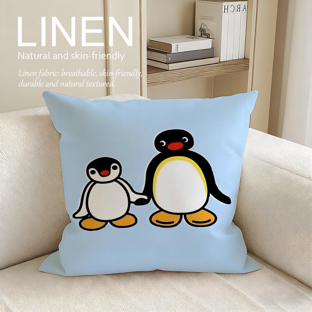Kids Pingu Cushion Cover Pillowcase Set Pcs x x Breathable Washable Sofa Cushion Cover
