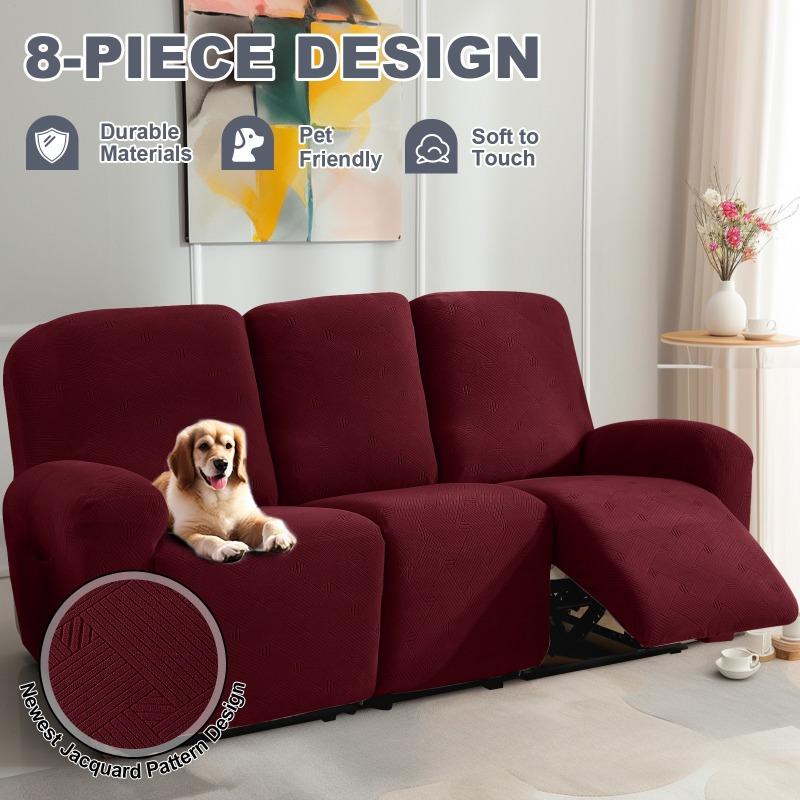 3 Seater Stretch Thicken Recliner Sofa Cover Relax Armchair Couch Slipcovers Non-slip Furniture Protector Living Room Decor