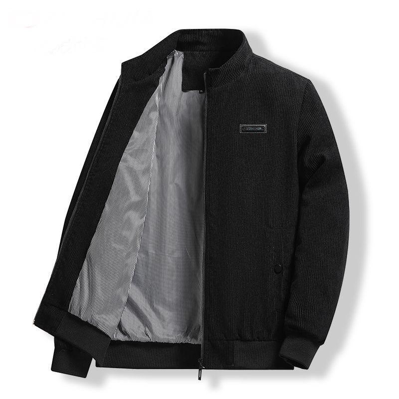 Coats Men's Jackets Spring and Autumn Casual Large Size Workwear Lapel Men's Plush Warm Corduroy Thin Tops