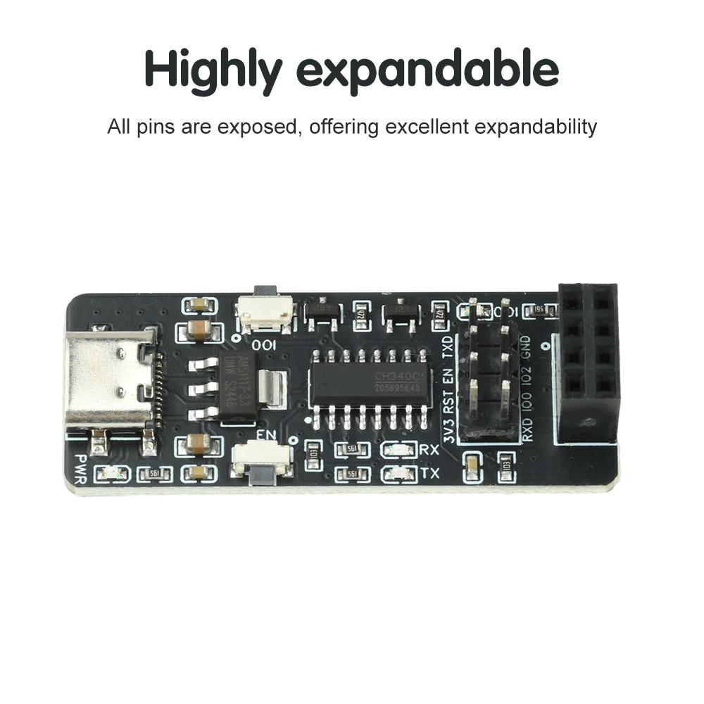 ESP-01/01S Wireless Transparent Transmission Module ESP8266 Serial To WiFi Module Adapter CH340 Type-C ESP-01/01S Adapter Board