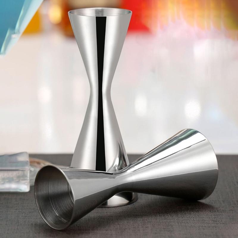Messbecher Cocktail-Jigger Cocktailshaker Edelstahl Flüssigkeit Mini-Espresso-Shotglas Küchen-Bar-Zubehör