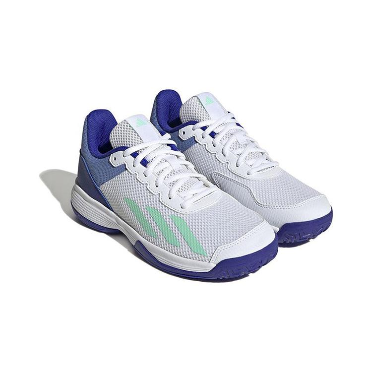 New Adidas Courtflash Junior Tennis Anti Slip And Wear Resistant Lightweight Low Top Kids' Running Shoes Blue Gray Kids' HP9715