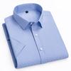 Luxury hight qulity short sleeve shirts for men Silk slim fit formal shirt summer thin  hawaiian clothes soft ModaL office tops