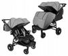 KacBru GOLDIE TWINS Carrinho de Gémeos Cinzento Mega Equipamento