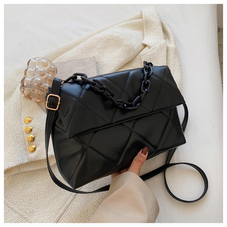 Модная весенняя сумка-кроссбоди Diamond 2022 года — универсальная высококачественная женская маленькая квадратная сумка чёрный