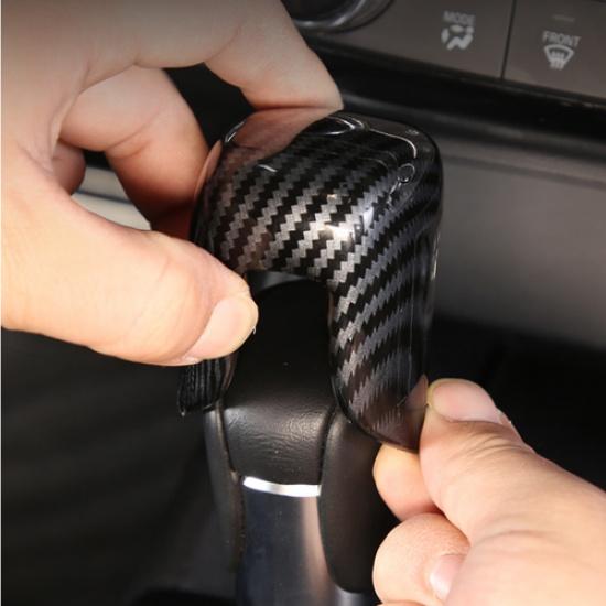 ABS Carbon Fiber Gear Shift Knob Cover Trim For Honda Civic