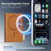 Apple 17 Pro Max Magnetischer Kartenhalter Ständer Lederhülle - Sturzsicheres Schutz-iPhone 16 Cover mit Kartenschlitz