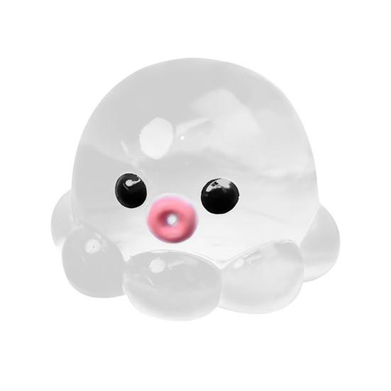 1/5Pcs Stress Relief Octopus Toy Slow Rising Bubble Popping Octopus Squeeze Toy Soft TPR Transparent Octopus Fidget Sensory Toy
