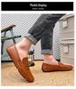 Men's Large Leather Slip-on Loafers: Spring Driving Casual Shoes