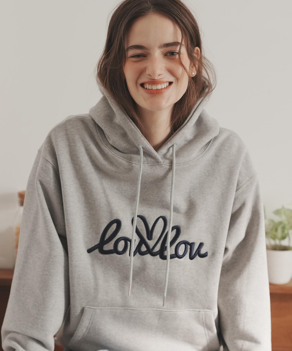 Rob Rob Lov Big Symbol Hoodie Melange Grey/Free
