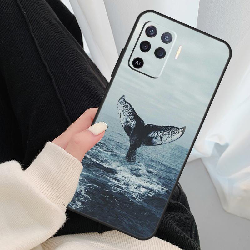 Ocean Whale Shark Waves Case For Oppo A96 A76 A16 A60 A98 A58 A78 A18 A38 A80 A40 A77 A57 A17 A74 A54 A94 A15 A5 Pro