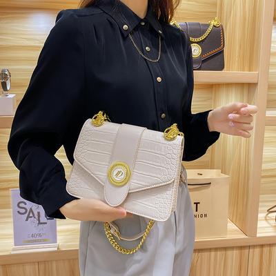 Bag Women's Bag 2023 New Fashion Chain Commuter Handbag Genuine Leather Crocodile Pattern Shoulder Bag Trendy Crossbody Bag