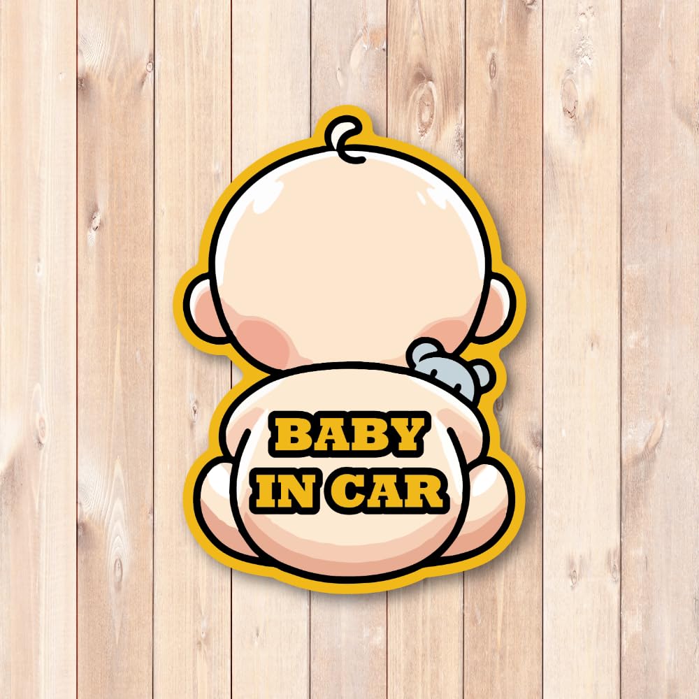 BABY IN CAR Sticker Baby Safety Seal for Car W130mm