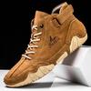 Retro Handmade Leather Men Boots Winter Designer Shoes Man Outdoor Ankle Boots Men Walking Shoes Waterproof High Top Sneakers