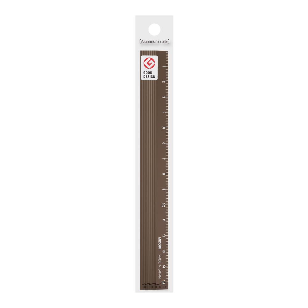 

Midori Aluminum 42288006 Ruler, 15cm, Brown,