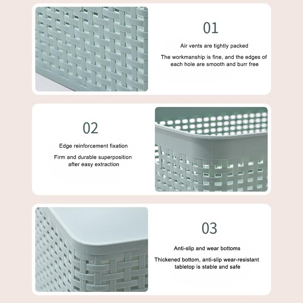 Household Storage Basket - Versatile And Practical For Office Kitchen Bathroom Plasticforte Laundry Basket Woven