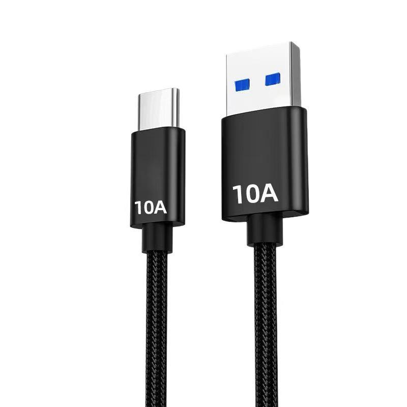 120W Super Fast Charge Type-C Braided Data Cable for Huawei Honor 10A