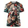 2026 Men's Anime Samurai Girl 3D Printed Fashion T-Shirt for Adults-Street Trend Style Short-Sleeved