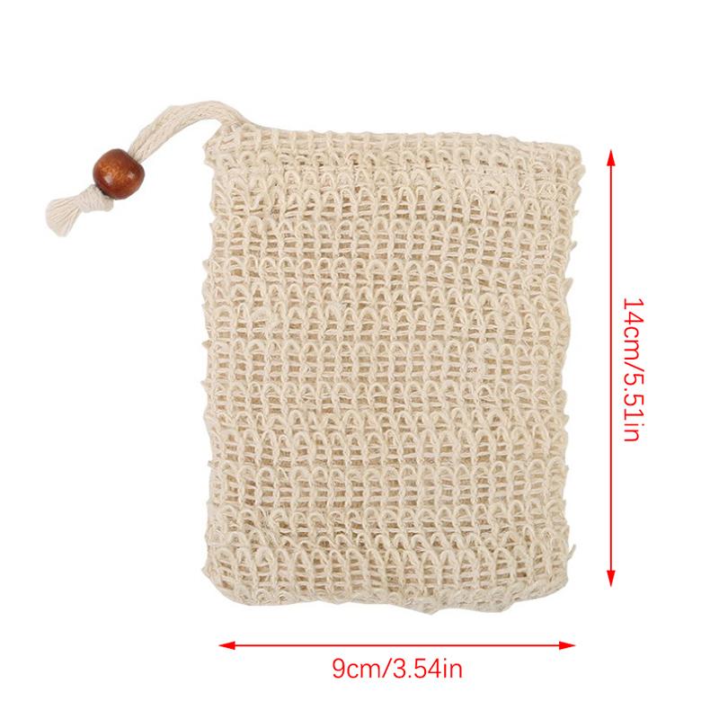 Shower Bath Sisal Soap Bag Natural Sisal Soap Bag Exfoliating Soap Saver Pouch Holder For Bath & Shower Use