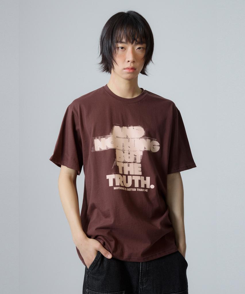 Nasttingijeubeleoldaenmi Scratch Lettering Tee_Brown
