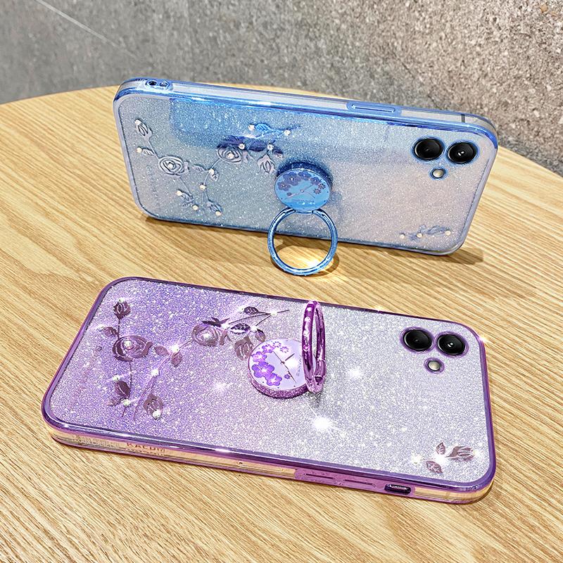 KADEM For Samsung Galaxy F14 5G/M14 5G TPU Case Glitter Cellphone Kickstand Cover